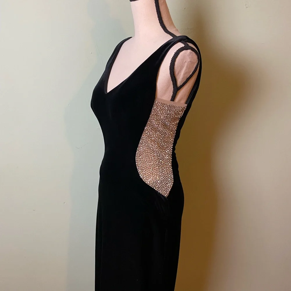 Velvet stretchy dazzling  sexy dress - Picture 2 of 5